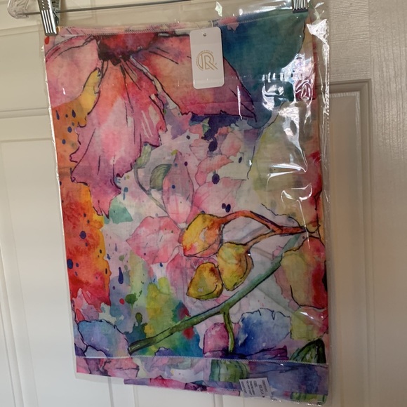 NWT Museum Art Ruana Rhuana Kimono Cover-Up OS “Watercolor Flowers” - Picture 10 of 10